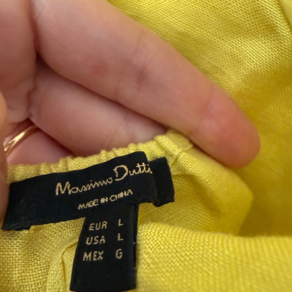 Massimo Dutti Yellow Midi Dress - Picture 5 of 8